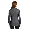 Port Authority Women's Black/Grey Steel Pincheck Easy Care Shirt