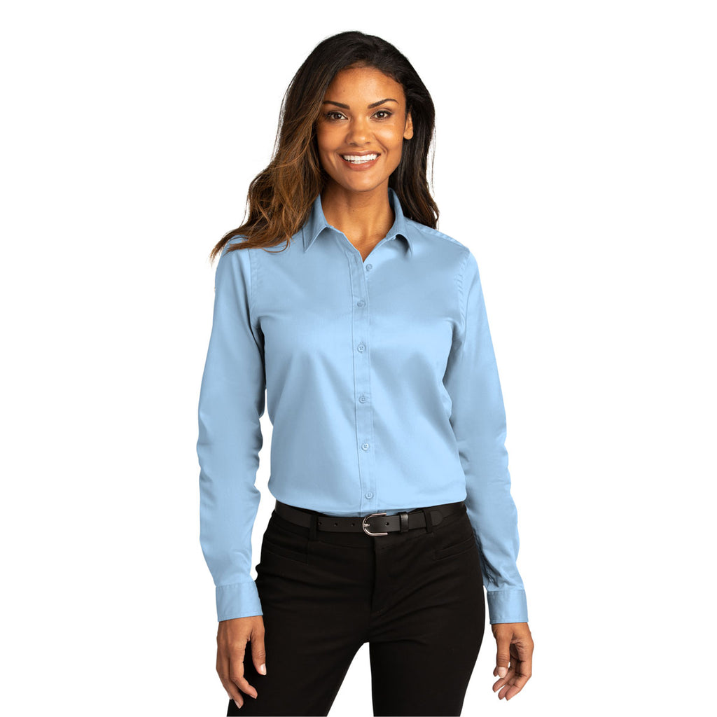 Port Authority Women's Cloud Blue Long Sleeve SuperPro React