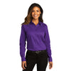 Port Authority Women's Purple Long Sleeve SuperPro React