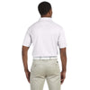 Harriton Men's White 4 oz. Polytech Polo