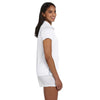 Harriton Women's White 4 oz. Polytech Polo