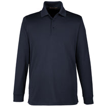 Harriton Men's Dark Navy Tall Advantage Snag Protection Plus Long Sleeve Polo