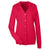 Harriton Women's Red Pilbloc V-Neck Button Cardigan Sweater