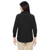 Harriton Women's Black Paradise 3/4-Sleeve Performance Shirt