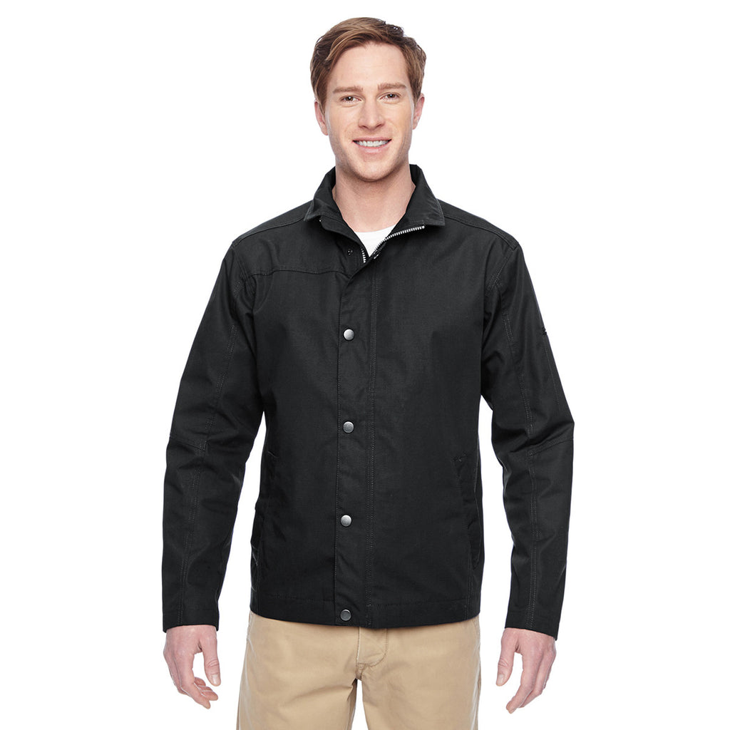 Harriton Men's Black Auxiliary Canvas Work Jacket