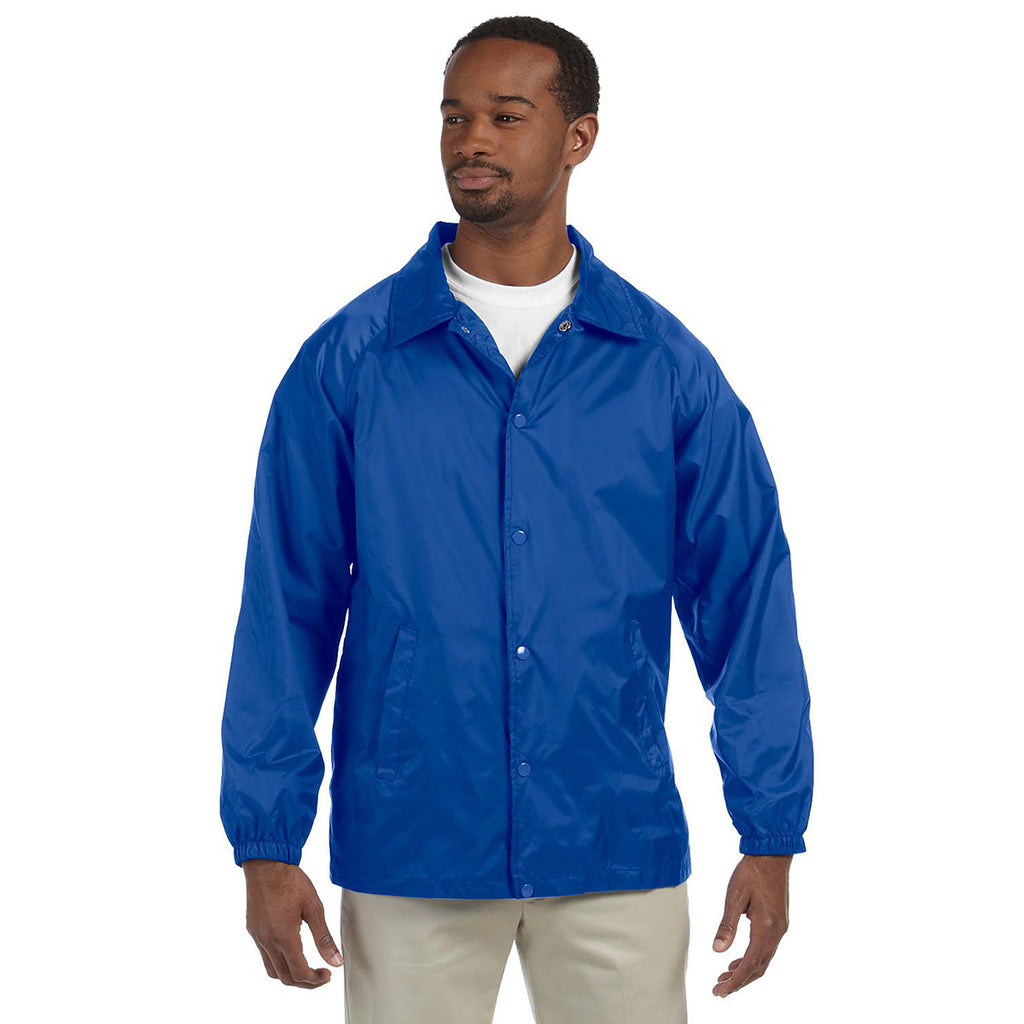 Harriton Men's True Royal Nylon Staff Jacket