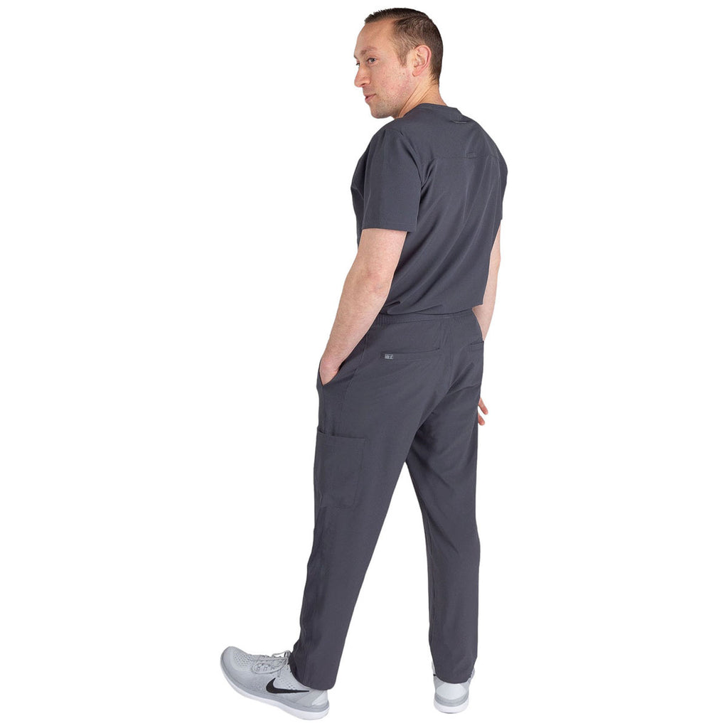 TiScrubs Men's Charcoal Grey Stretch 9-Pocket Short Scrub Pants