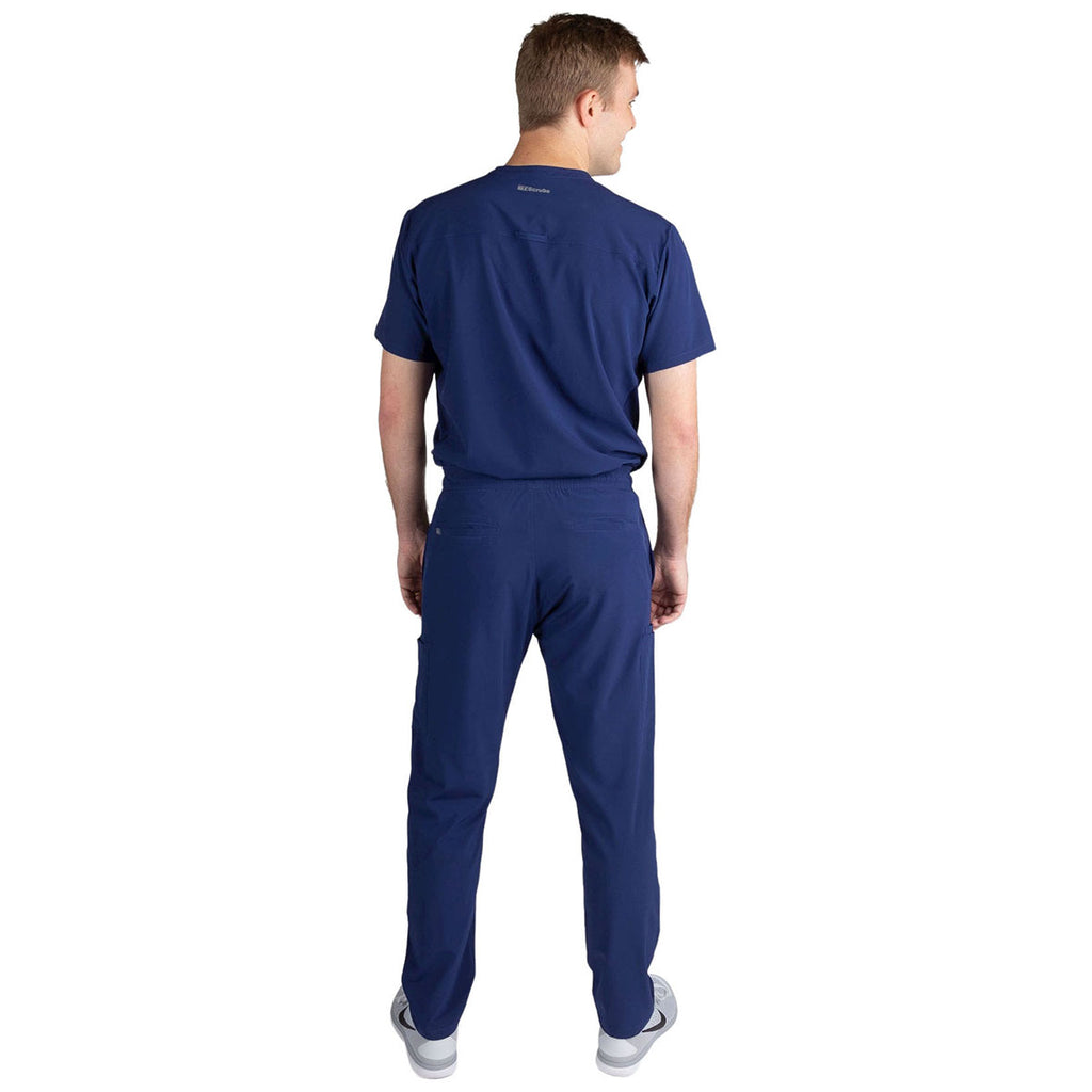 TiScrubs Men's Navy Stretch 9-Pocket Short Scrub Pants