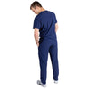 TiScrubs Men's Navy Blue Stretch Double-Pocket Scrub Top