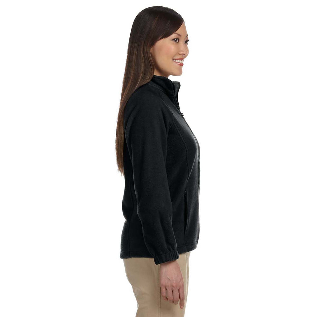 Harriton Women's Black 8 oz. Full-Zip Fleece