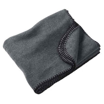 Harriton Charcoal 12.7 oz. Fleece Blanket