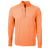 Cutter & Buck Men's College Orange Heather Adapt Eco Knit Heather Quarter Zip