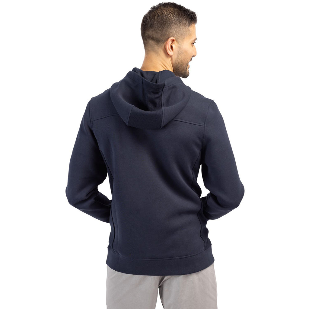 Cutter & Buck Men's Navy Blue Roam Eco Half Zip Recycled Pullover Hoodie