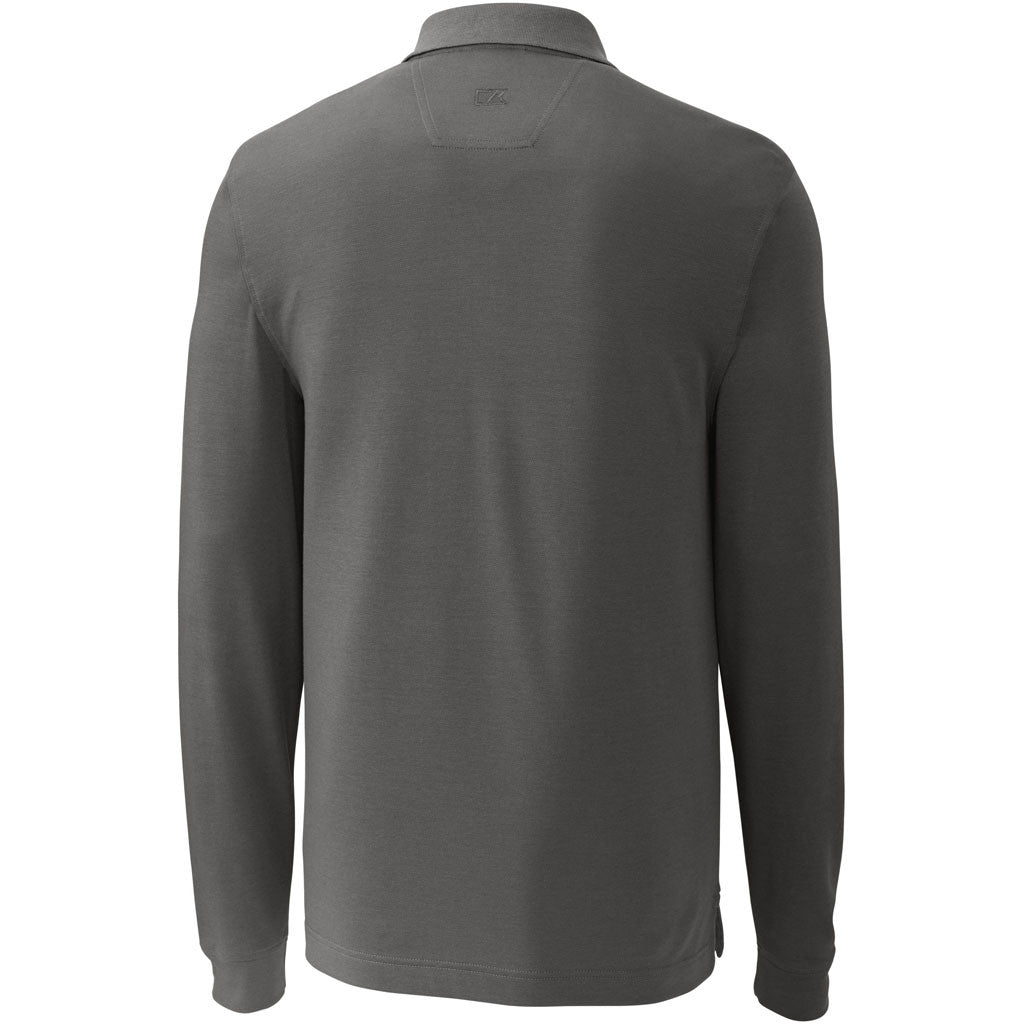 Cutter & Buck Men's Elemental Grey Advantage Long Sleeve Polo