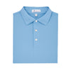 Peter Millar Men's Cottage Blue Solid Stretch Mesh Polo