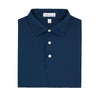 Peter Millar Men's Navy Solid Stretch Mesh Polo
