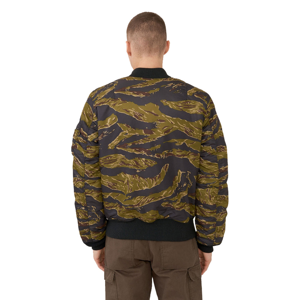 Alpha Industries Men's Tiger Camo MA-1 Slim Flight Jacket