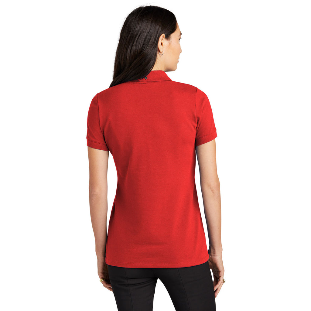 Mercer+Mettle Women's Apple Red Stretch Heavyweight Pique Polo