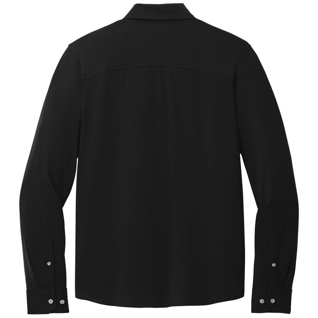 Mercer+Mettle Men's Deep Black Stretch Jersey Long Sleeve Shirt