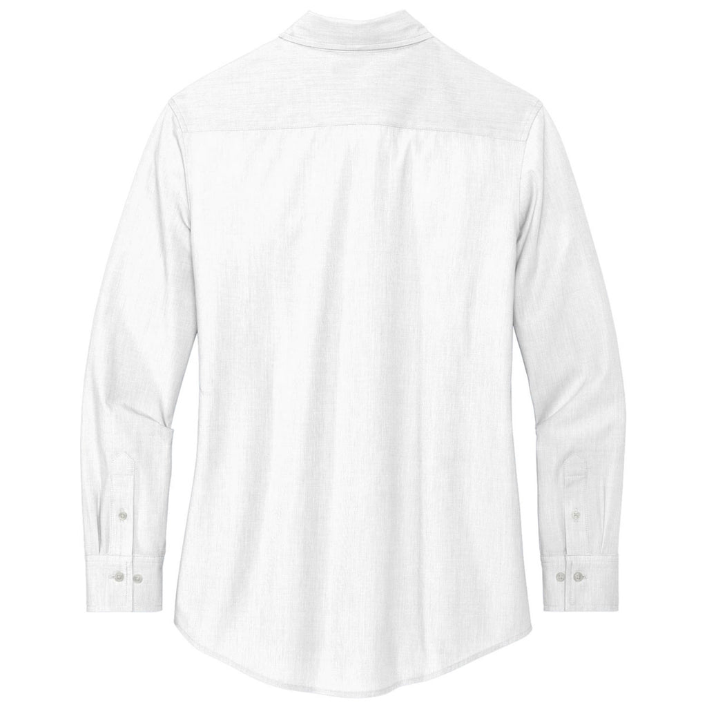 Mercer+Mettle Women's White Long Sleeve Stretch Woven Shirt