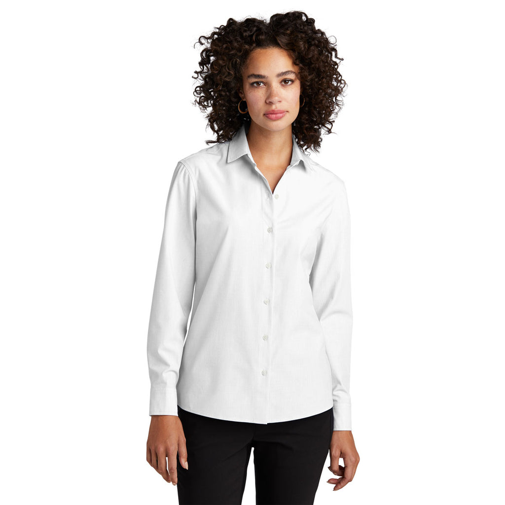 Mercer+Mettle Women's White Long Sleeve Stretch Woven Shirt