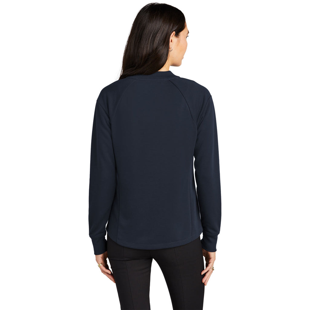 Mercer+Mettle Women's Night Navy Double-Knit Bomber