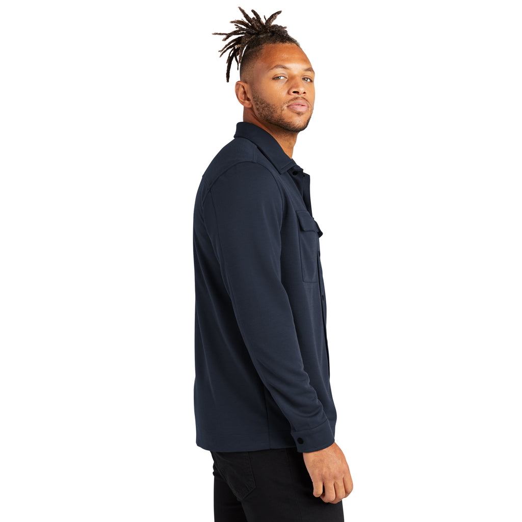 Mercer+Mettle Men's Night Navy Double-Knit Snap Front Jacket