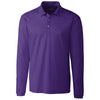 Clique Men's Royal Purple Long Sleeve Spin Pique Polo