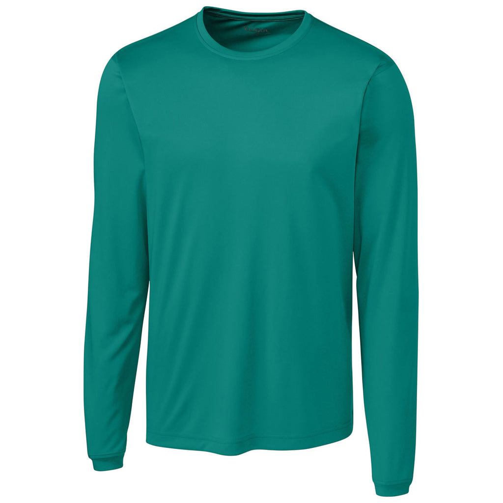 Clique Men's Teal Green Long Sleeve Spin Jersey Tee