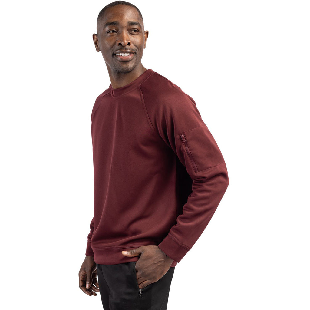 Clique Men's Burgundy Lift Performance Crewneck Sweatshirt