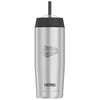 Thermos Matte Steel 18 oz. Double Wall Stainless Steel Tumbler with Straw