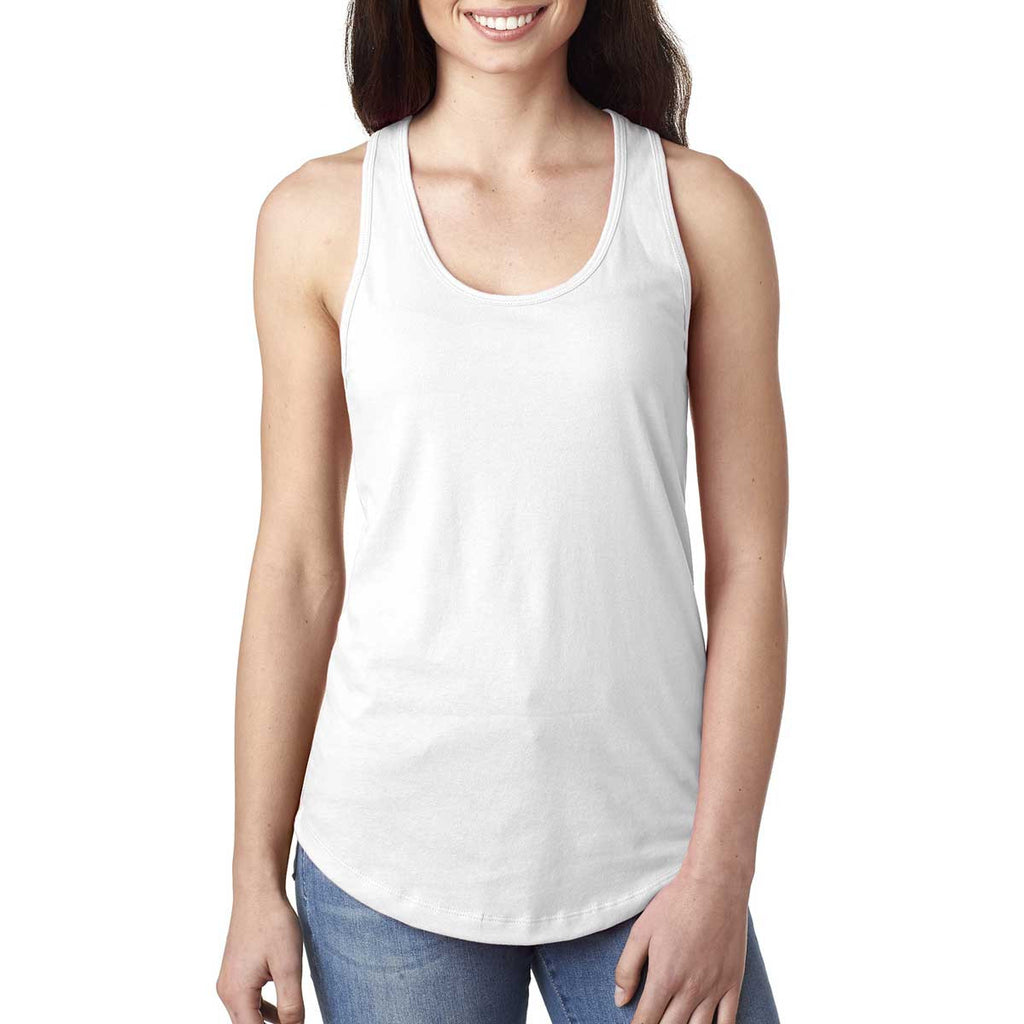 Next Level Women's White Ideal Racerback Tank