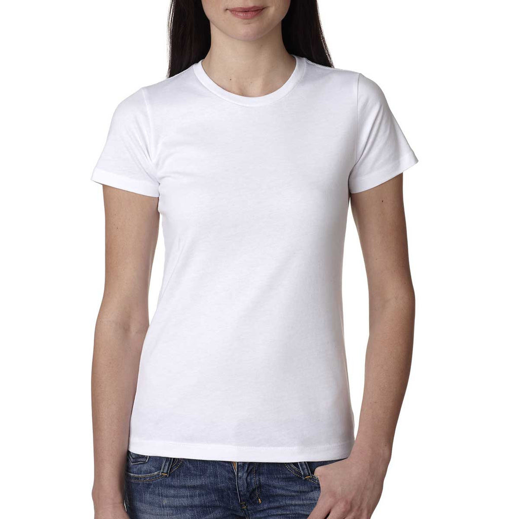 Next Level Women's White Boyfriend Tee