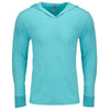 Next Level Unisex Tahiti Blue Triblend Long Sleeve Hoodie