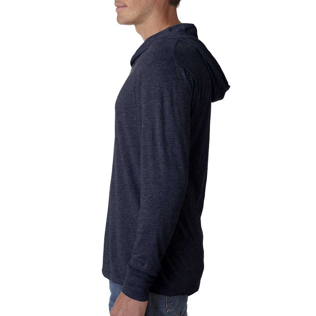 Next Level Unisex Vintage Navy Triblend Long Sleeve Hoodie