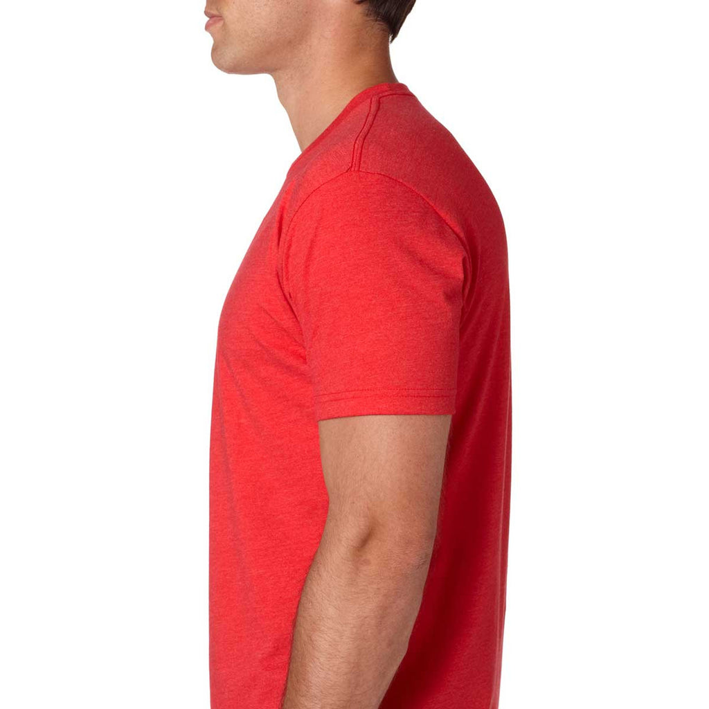 Next Level Men's Red Premium Fitted CVC Crew Tee