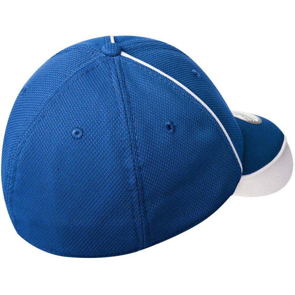 New Era 39THIRTY Royal/White Contrast Piped BP Performance Cap