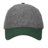 New Era 9TWENTY Graphite Heather/Dark Green Melton Wool Heather Cap