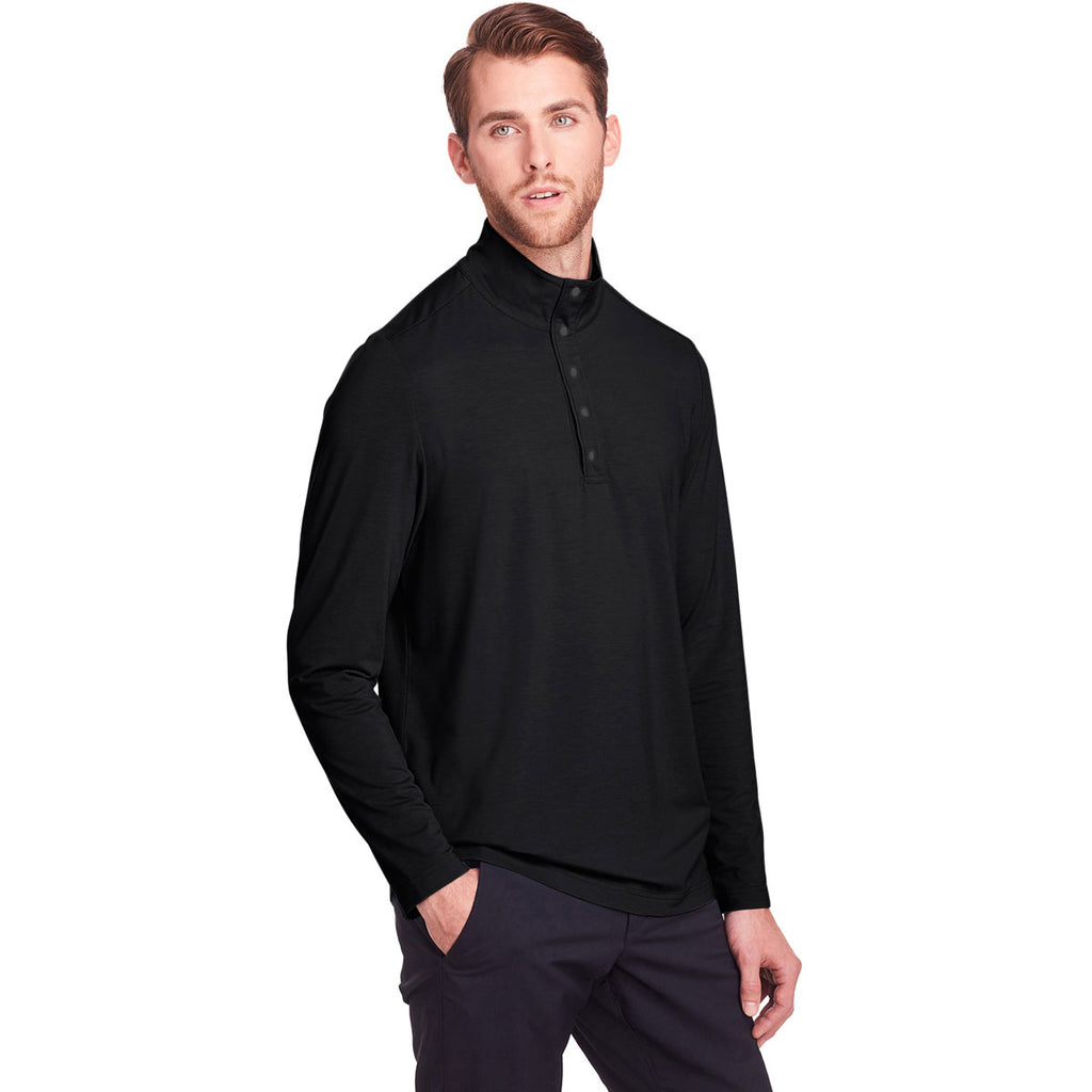 North End Men's Black Jaq Snap-Up Stretch Performance Pullover