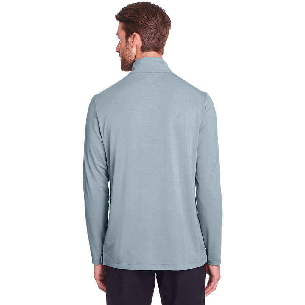 North End Men's Opal Blue Jaq Snap-Up Stretch Performance Pullover