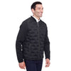 North End Men's Black/Black/Carbon Pioneer Hybrid Bomber Jacket