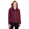 North End Women's Burgundy Heather/Olympic Blue Flux 2.0 Full-Zip Jacket