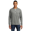 New Era Men's Shadow Grey Heather Sueded Cotton Blend Quarter Zip Pullover