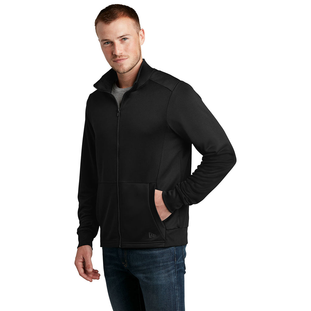 New Era Men's Black Performance Terry Full-Zip