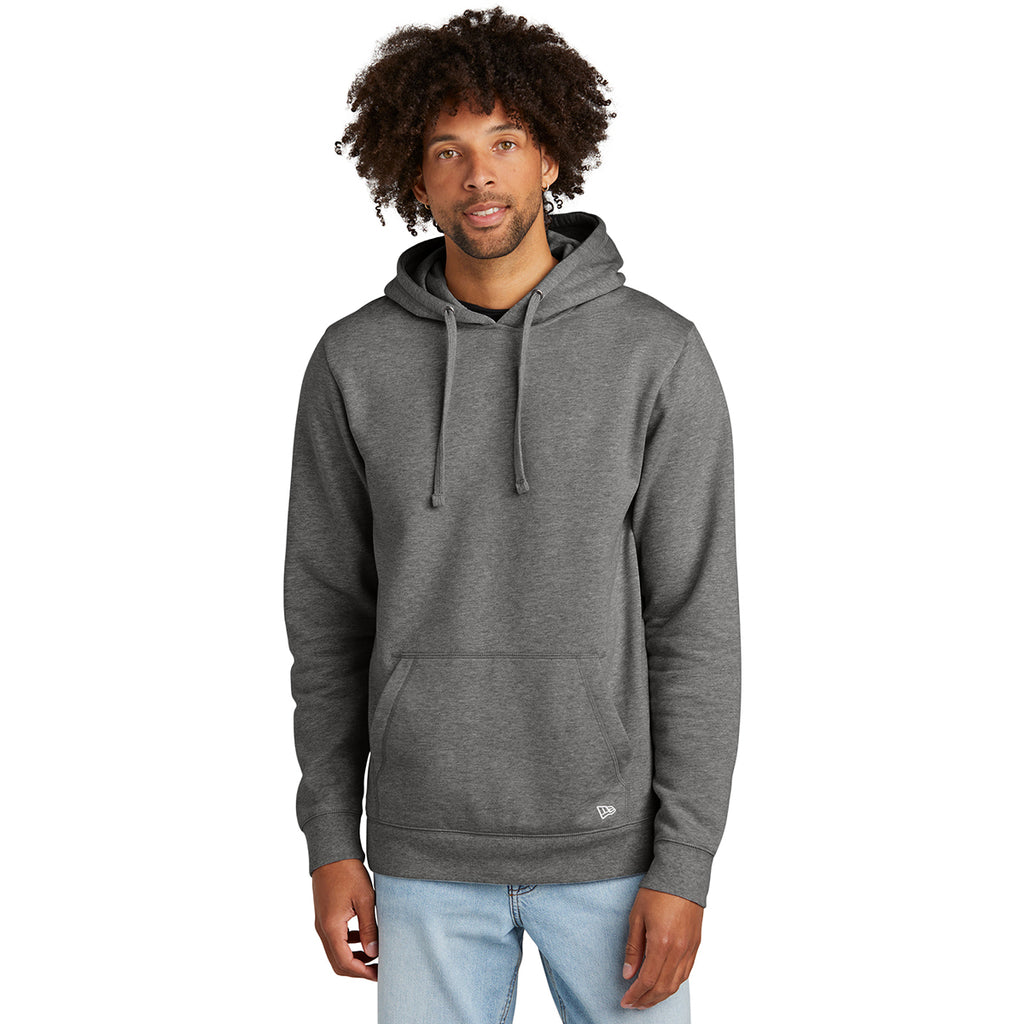 New Era Men's Dark Heather Grey Comback Fleece Pullover Hoodie