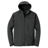 Nike Men's Black Therma-FIT Textured Fleece Full-Zip Hoodie