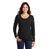 Nike Women's Black Core Cotton Long Sleeve Scoop Neck Tee