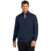 Nike Men's Midnight Navy Club Fleece Sleeve Swoosh 1/2 Zip