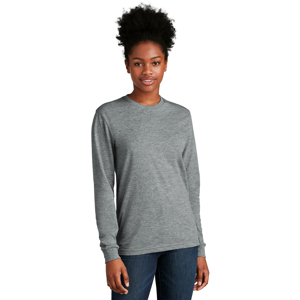 Next Level Apparel Unisex Dark Heather Grey CVC Long Sleeve Tee