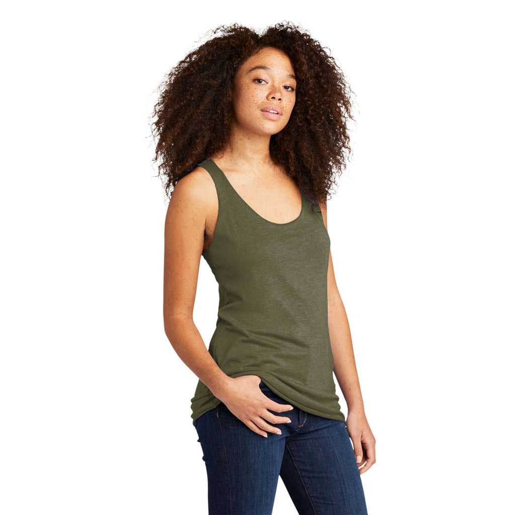 Next Level Women's Military Green Tri-Blend Racerback Tank